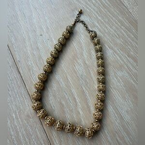 Vintage Monet Elegant Gold Filigree Necklace